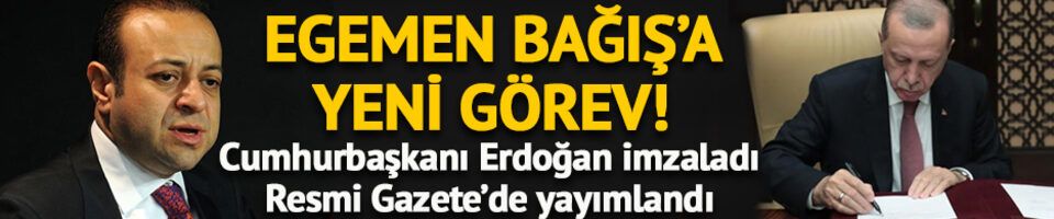 Egemen Bağış büyükelçi oldu! Atama kararı Resmi Gazete'de