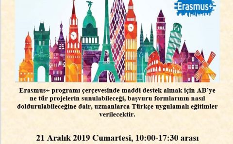 ABâ€™nin eğitim ve gençlik alanındaki hibe programı olan Erasmus+ programına nasıl proje yazılacağına dair bilgilendirme toplantısı yapılacak