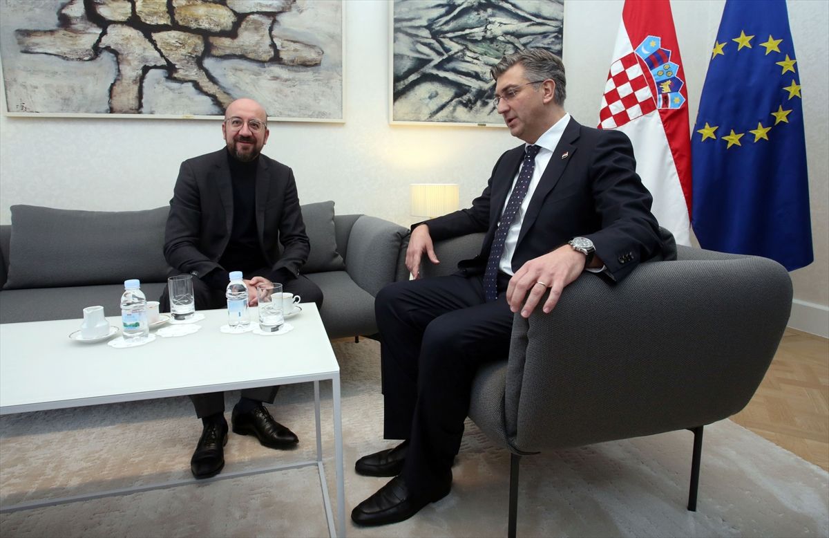 AB Konseyi Başkanı Michel Hırvatistan'da