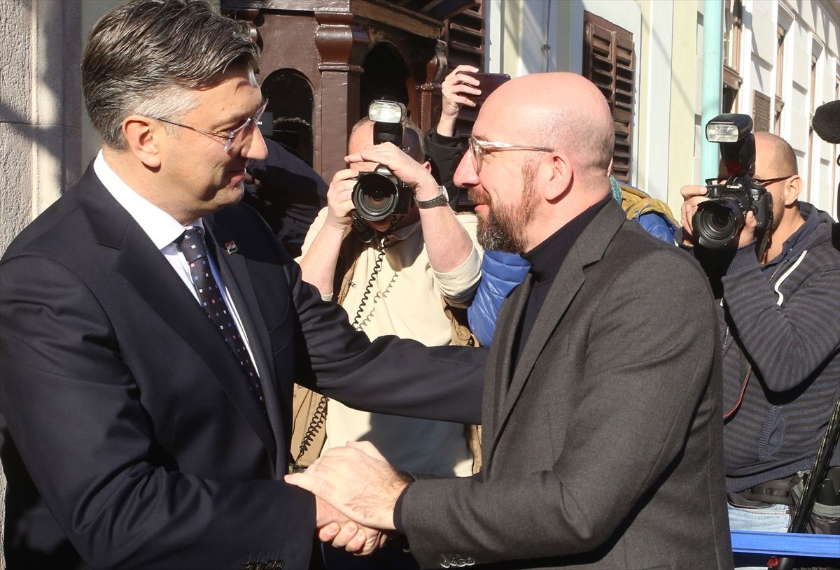 AB Konseyi Başkanı Michel Hırvatistan'da
