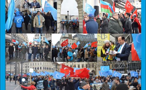 UYGURLARA YÖNELİK 'ÇİN ZULMÜ' AVRUPA'NIN BAŞKENTİ BRÜKSEL'DE PROTESTO EDİLDİ