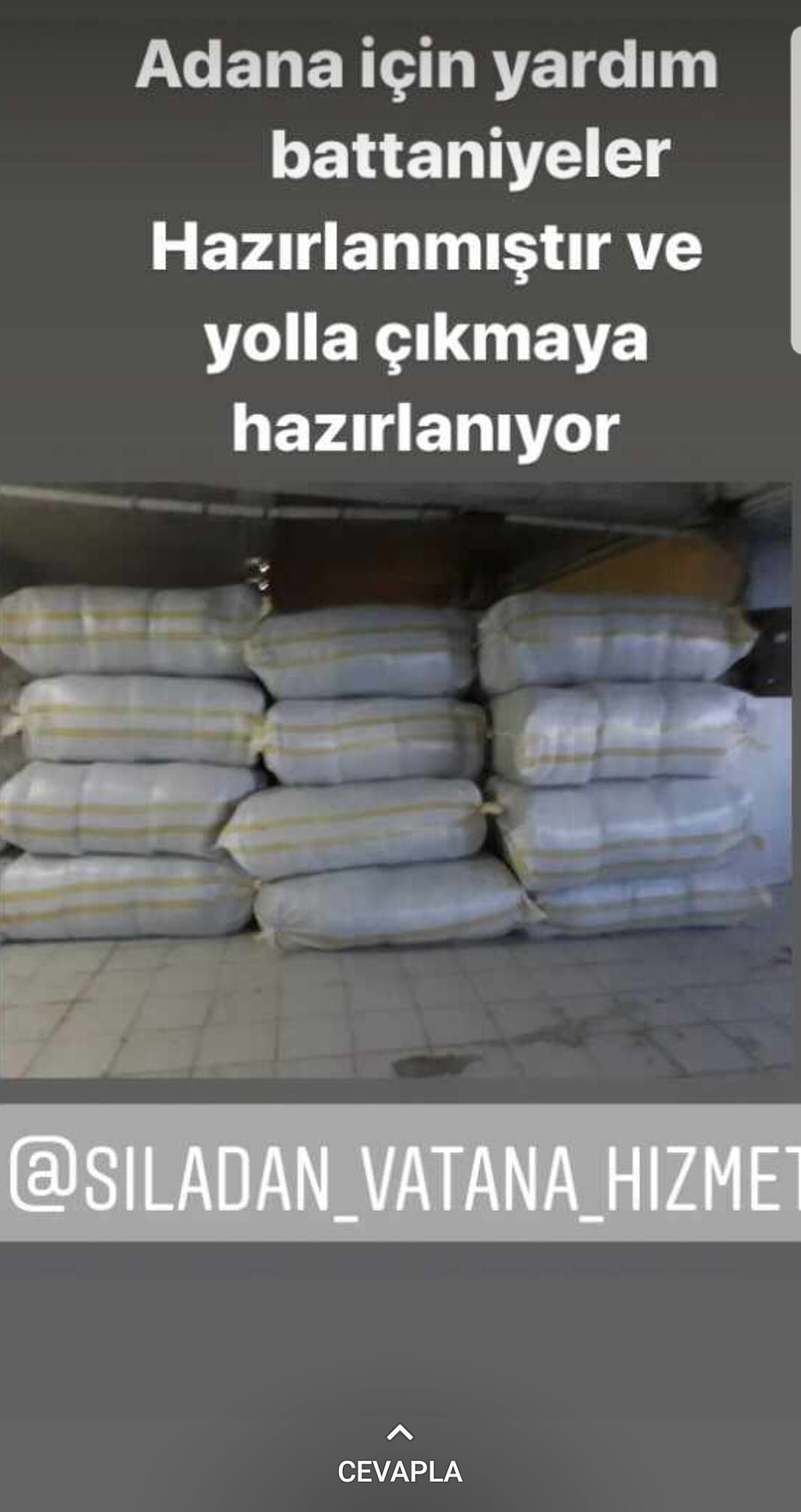 â€˜SILADAN VATANA HİZMETâ€™ PLATFORMU YARDIM KAMPANYALARIYLA GÖZ DOLDURUYOR