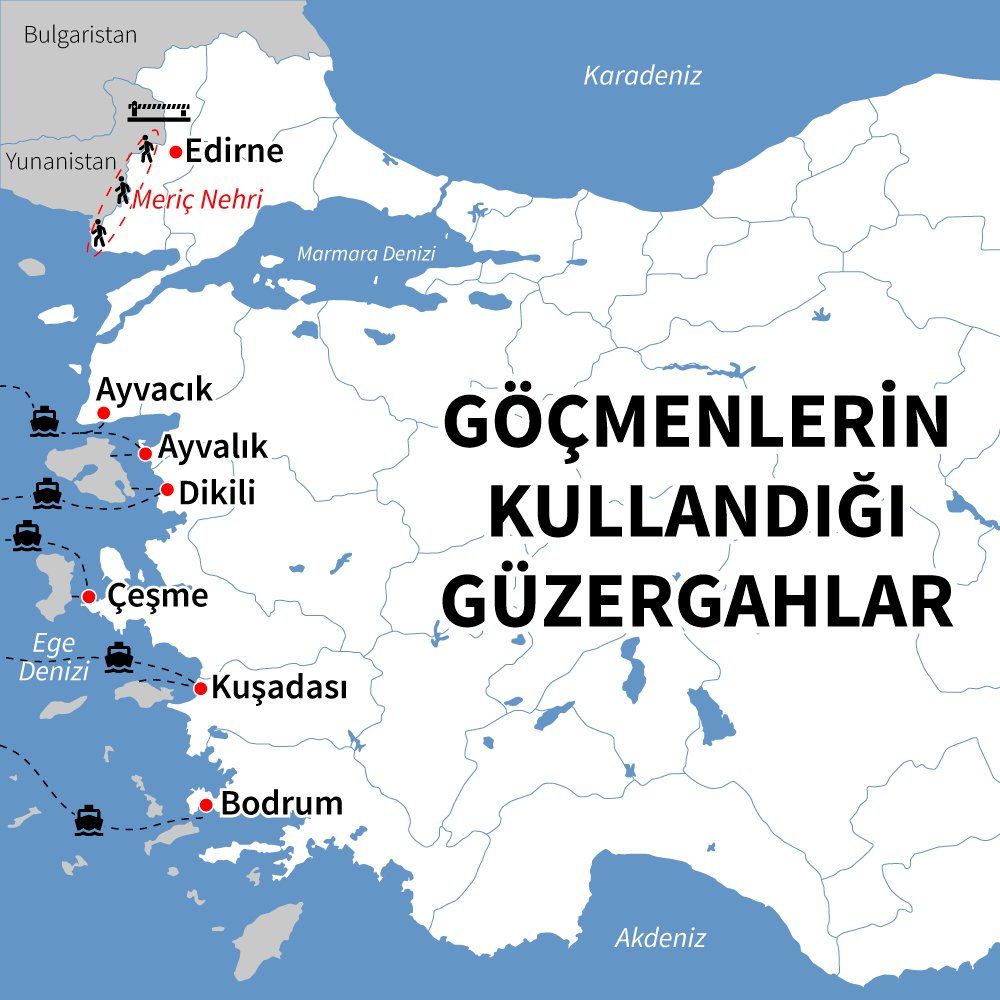 Göç yolculuğundan gözyaşlarına boğan çocuk manzaraları