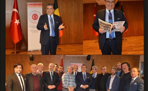 BÜYÜKELÇİ DR. ULUSOY BASIN TEMSİLCİLERİYLE BİRARAYA GELDİ