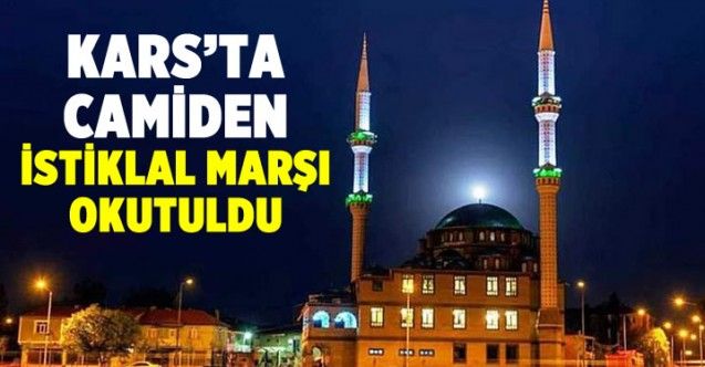 ~85 bin cami sustu IŞIKLI CAMİİ â€™den İSTİKLAL MARŞI OKUNDU..!