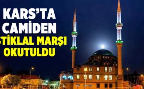~85 bin cami sustu IŞIKLI CAMİİ â€™den İSTİKLAL MARŞI OKUNDU..!
