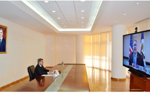 ~~Head of the MFA of Turkmenistan participated of the minister-level meeting in the â€œC5+1â€ format