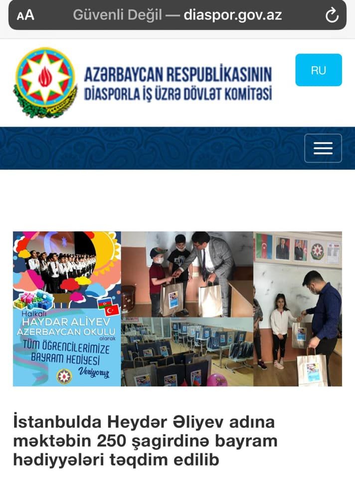 'HAYDAR ALİYEV AZERBAYCAN OKULU' MÜDÜRÜ MUHAMMET KARASU : “TÜRKİYE'DE AZERBAYCANLI ÖĞRENCİLERİ EĞİTMEKTEN GURUR DUYUYORUZâ€