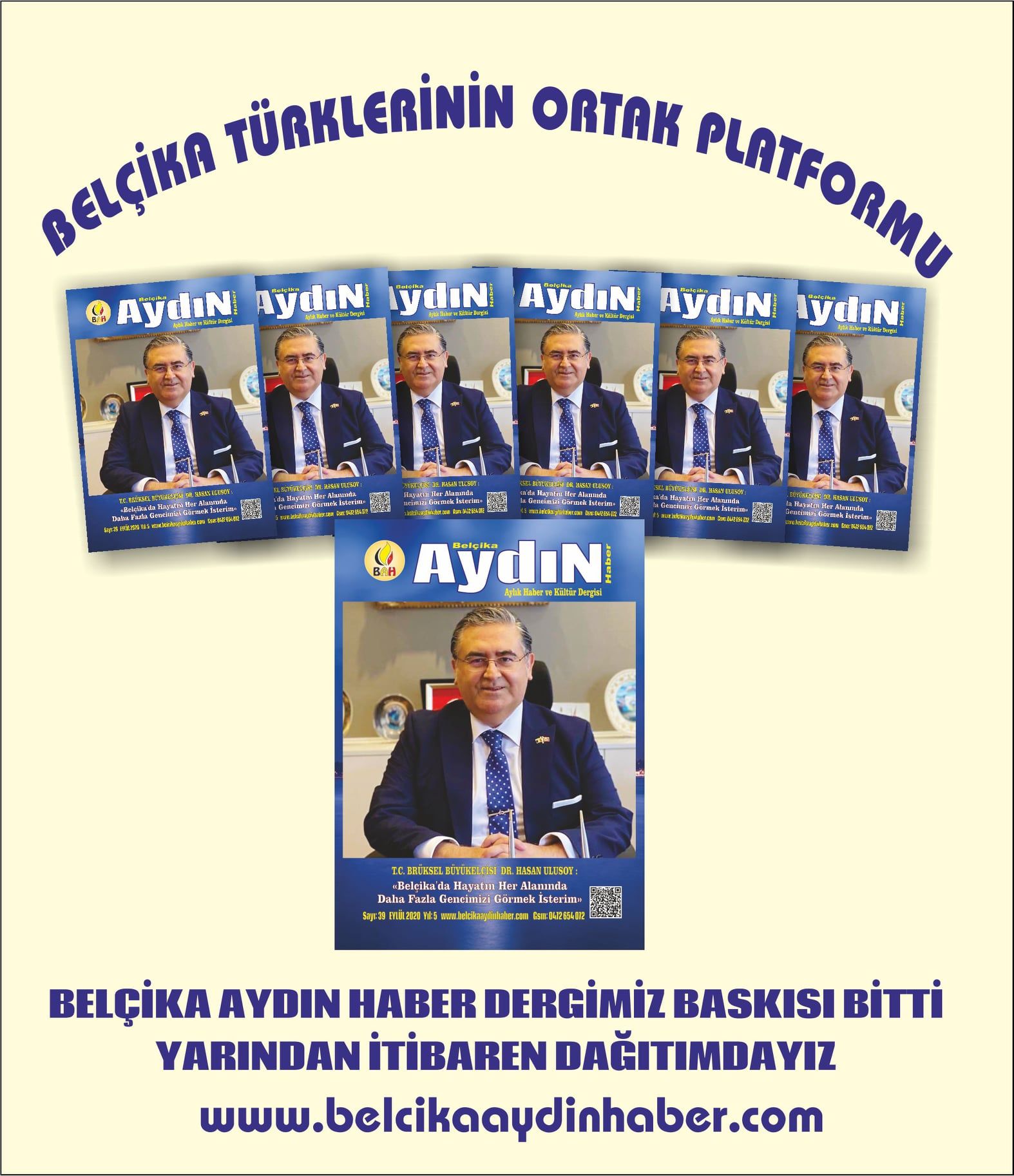 BELÇİKA'DA 'TÜRKÇE'NİN BAYRAKTARI 'BELÇİKA AYDIN HABER DERGİMİZİN EYLÜL SAYISI DA BEĞENİLDİ...