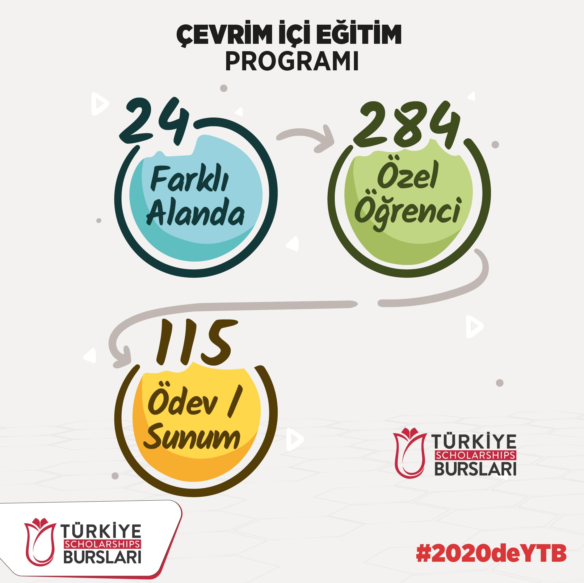 YTB 2020 YILINDA TÜRKİYE MEZUNLARI VE ULUSLARARASI ÖĞRENCİLERE ONLİNE EĞİTİMLER VEREREK MALİ DESTEKLER SAĞLADI 