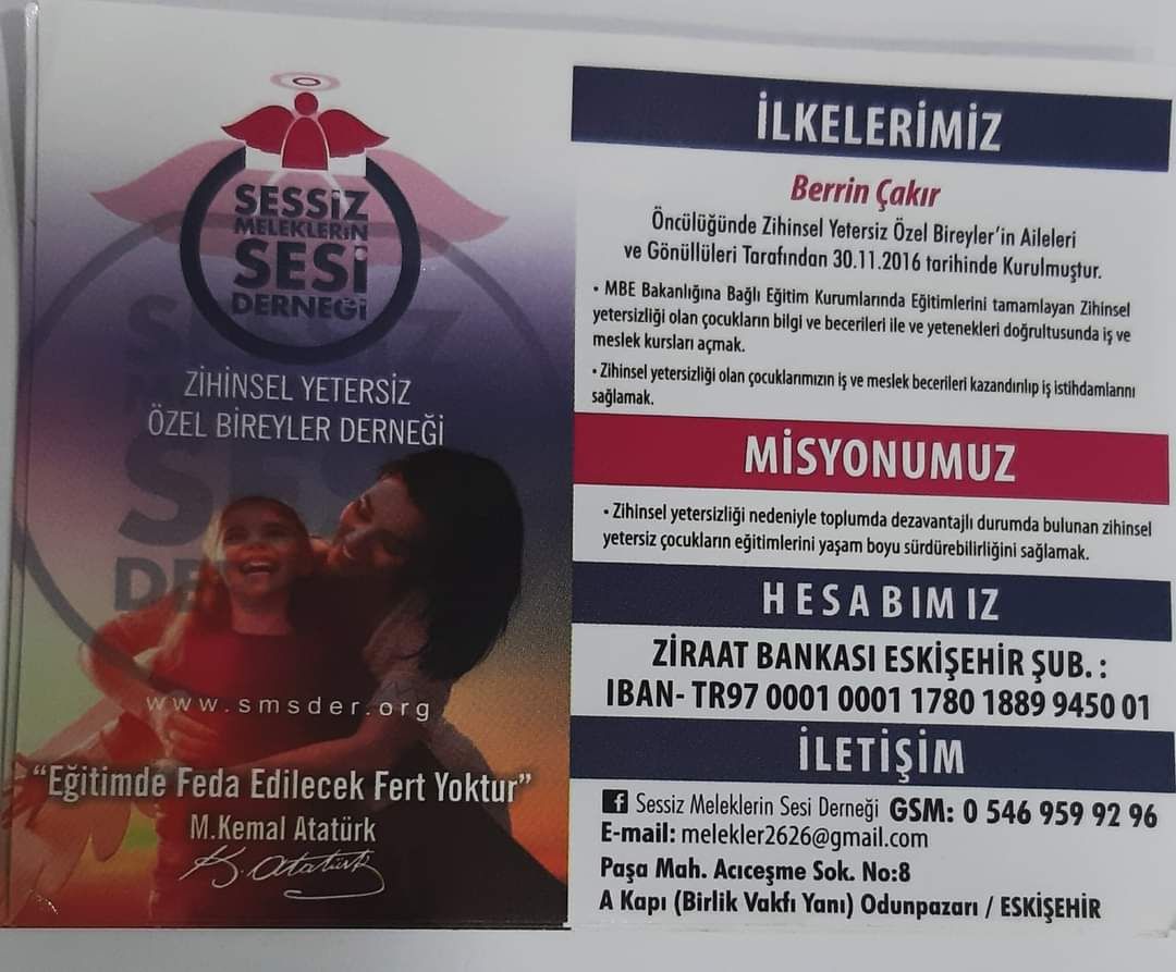 ~~â€˜SESSİZ MELEKLERİN SESİ DERNEĞİâ€™ YARDIM DESTEKLERİNİZİ BEKLİYORâ€™