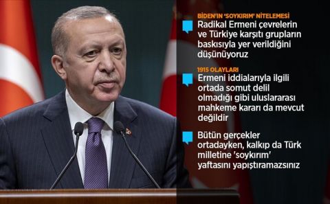 Cumhurbaşkanı Erdoğan: Biden, mesnetsiz, haksız ve hakikatlere aykırı ifadeler kullanmıştır