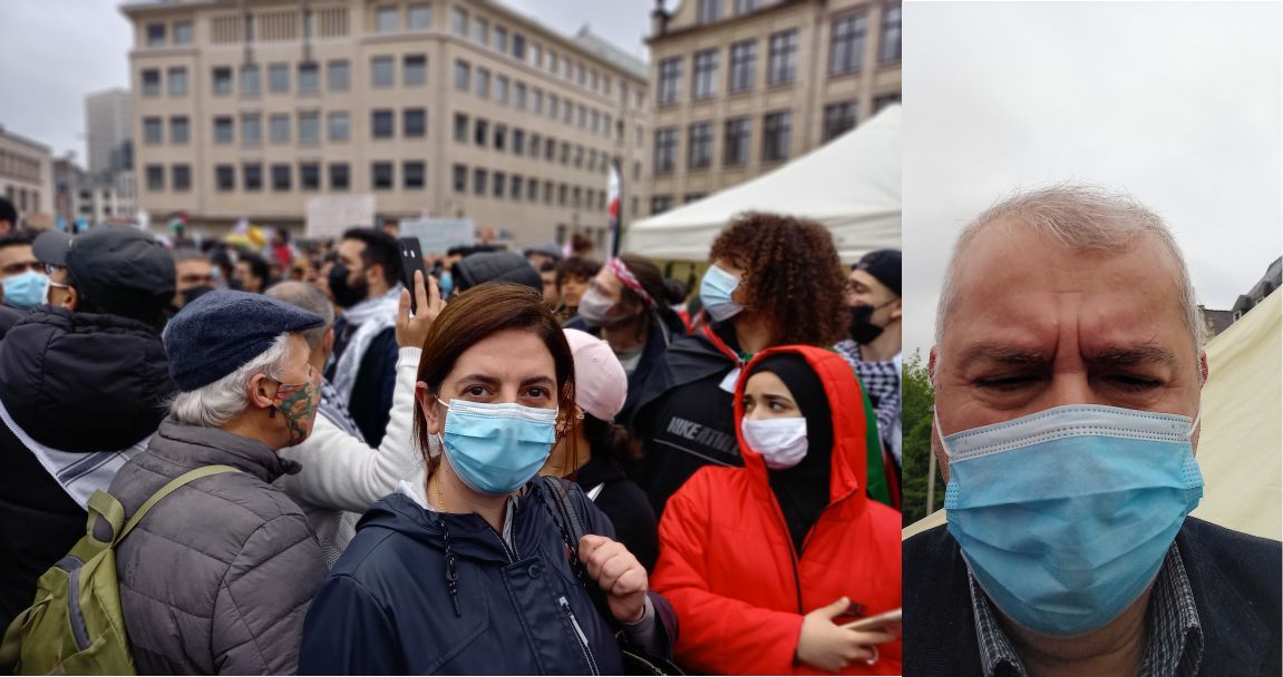 Brüksel'de Binlerce kişi İsrail'i Protesto Etti...