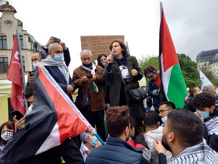 Brüksel'de Binlerce kişi İsrail'i Protesto Etti...