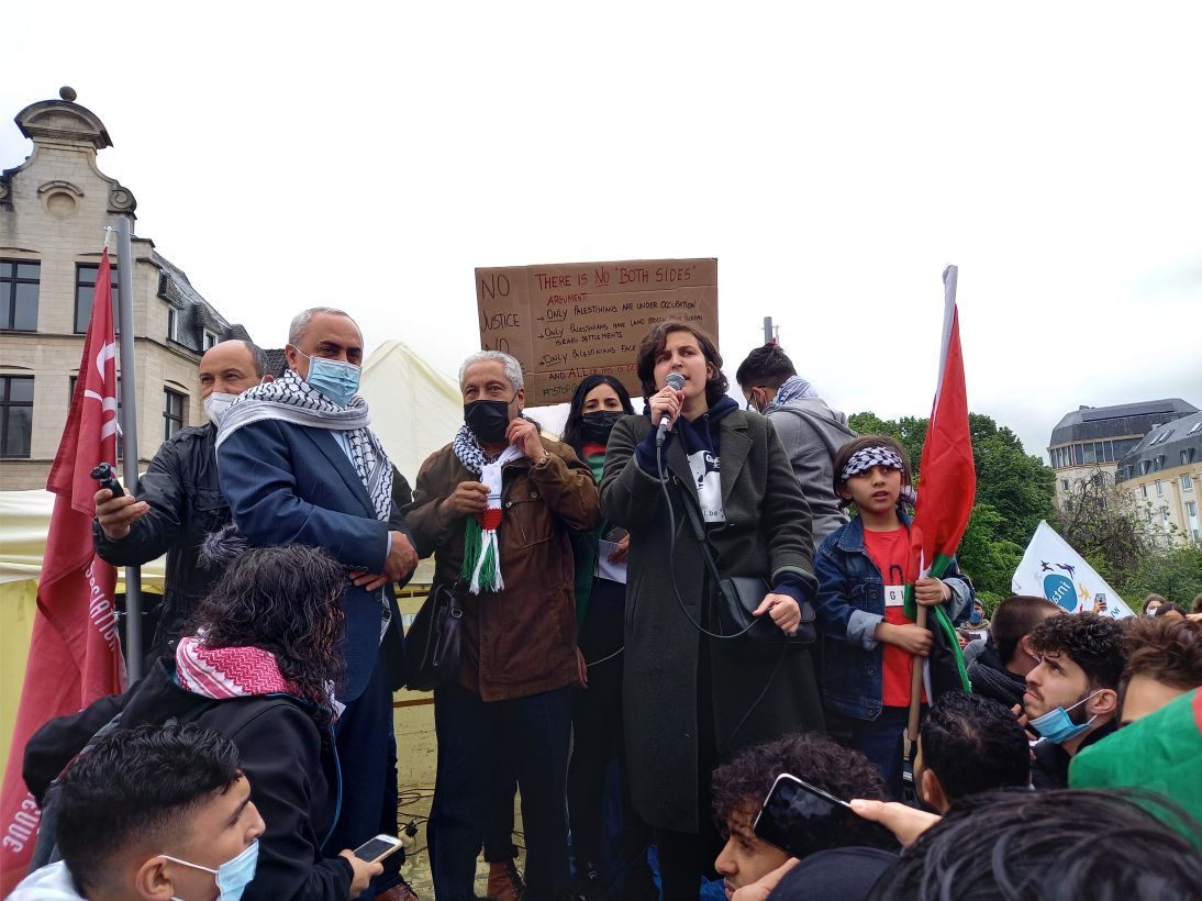 Brüksel'de Binlerce kişi İsrail'i Protesto Etti...