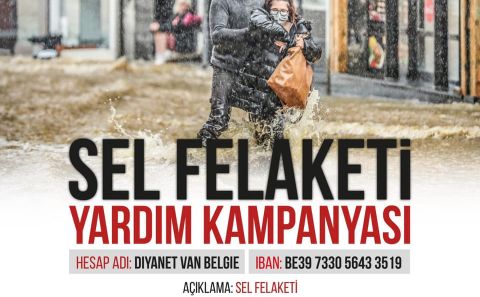 BELÇİKA DİYANET'TEN BELÇİKALI SEL AFETZEDELERE YARDIM KAMPANYASI