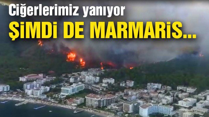 Bir orman yangını da Marmarisâ€™te