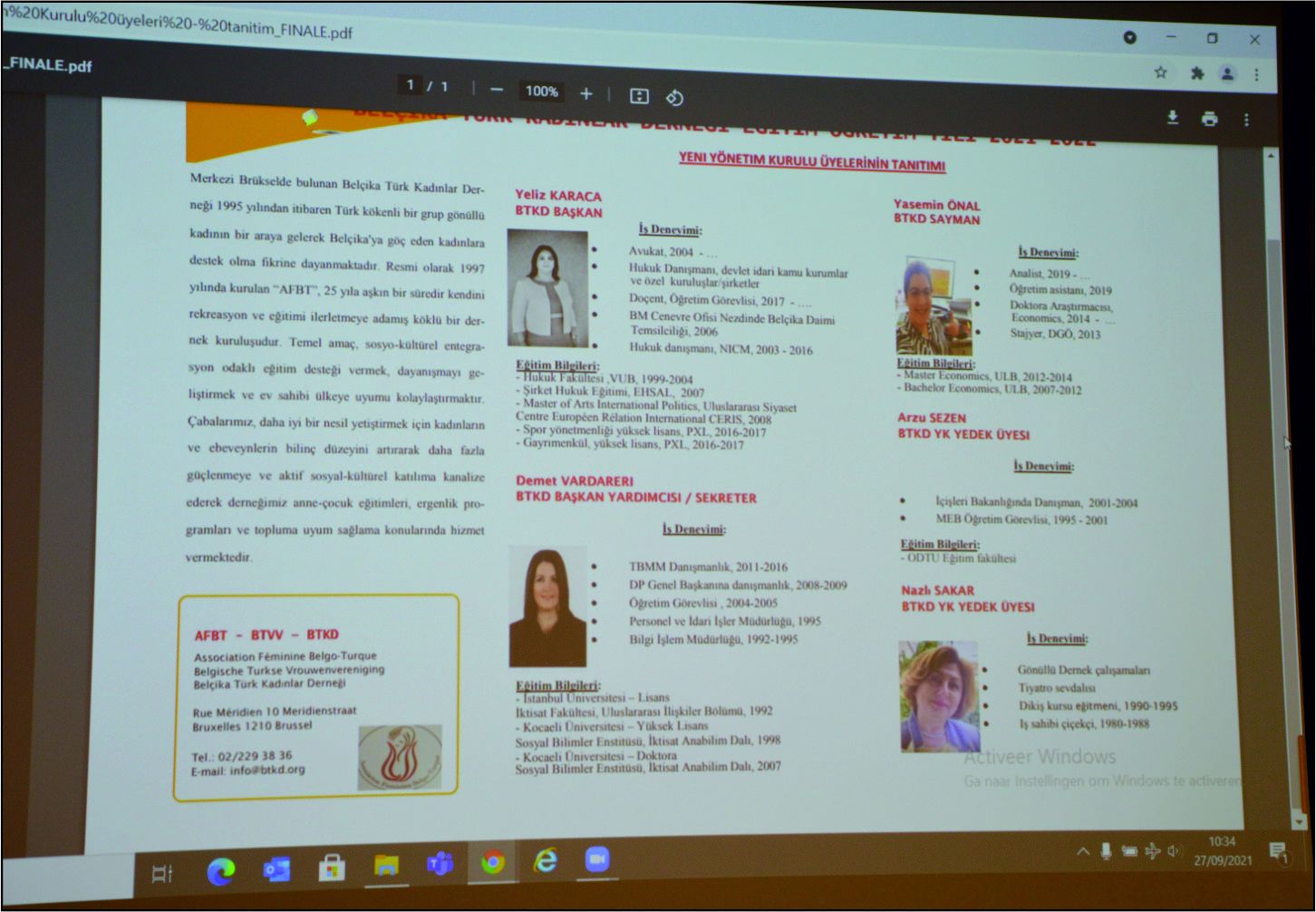 BELÇİKA TÜRK KADINLAR DERNEĞİN'DEN KAHVALTILI KONFERANS
