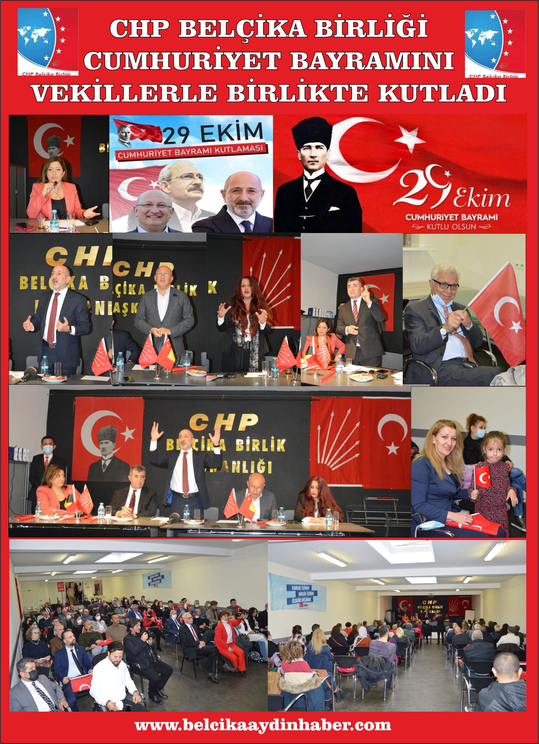 CHP BELÇİKA BİRLİĞİ CUMHURİYET BAYRAMINI VEKİLLERLE BİRLİKTE KUTLADI