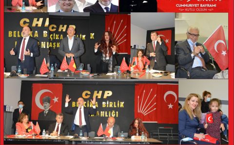 CHP BELÇİKA BİRLİĞİ CUMHURİYET BAYRAMINI VEKİLLERLE BİRLİKTE KUTLADI