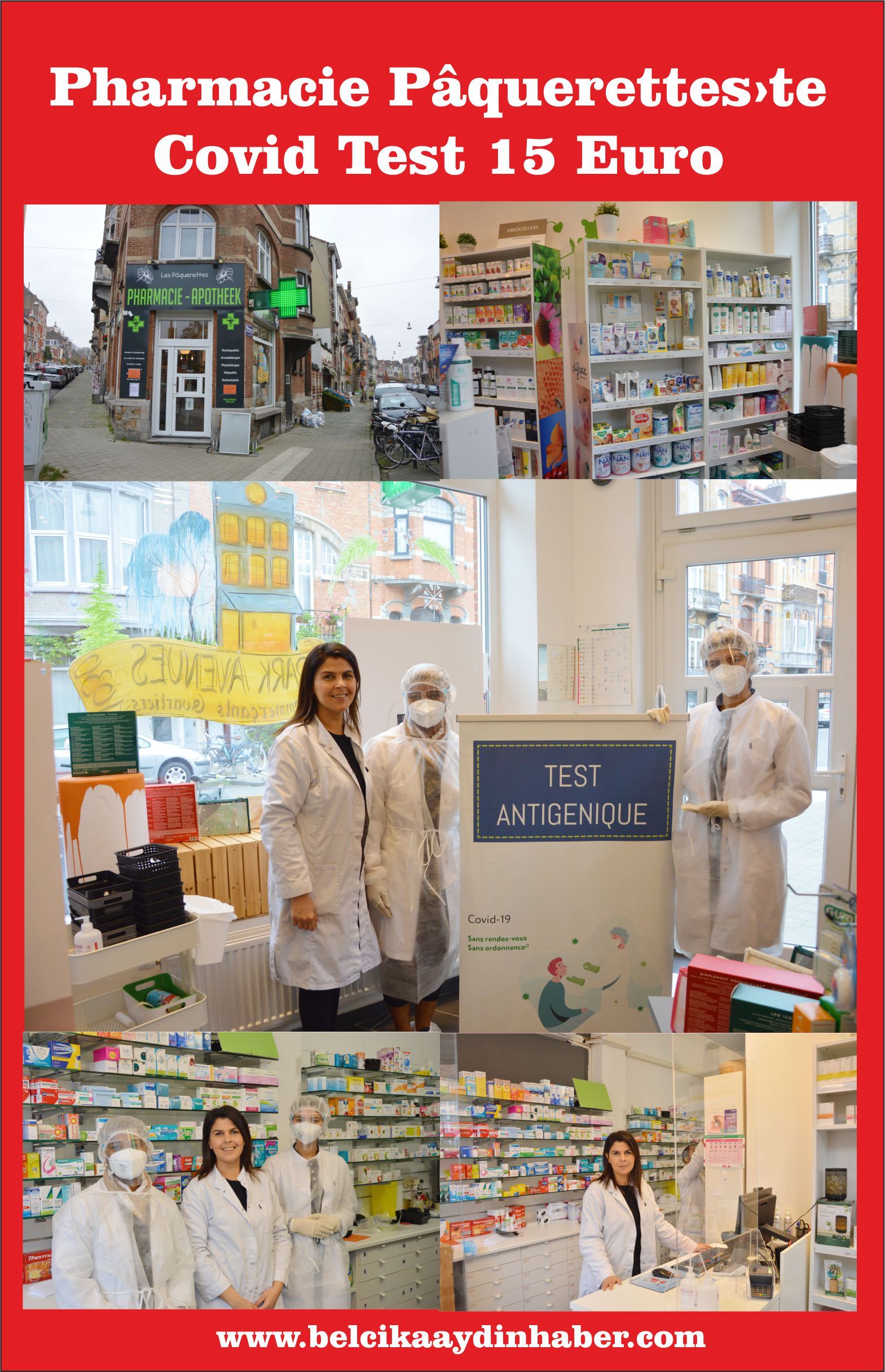 ~~Pharmacie Pâquerettesâ€™te Covid Test 15 Euro