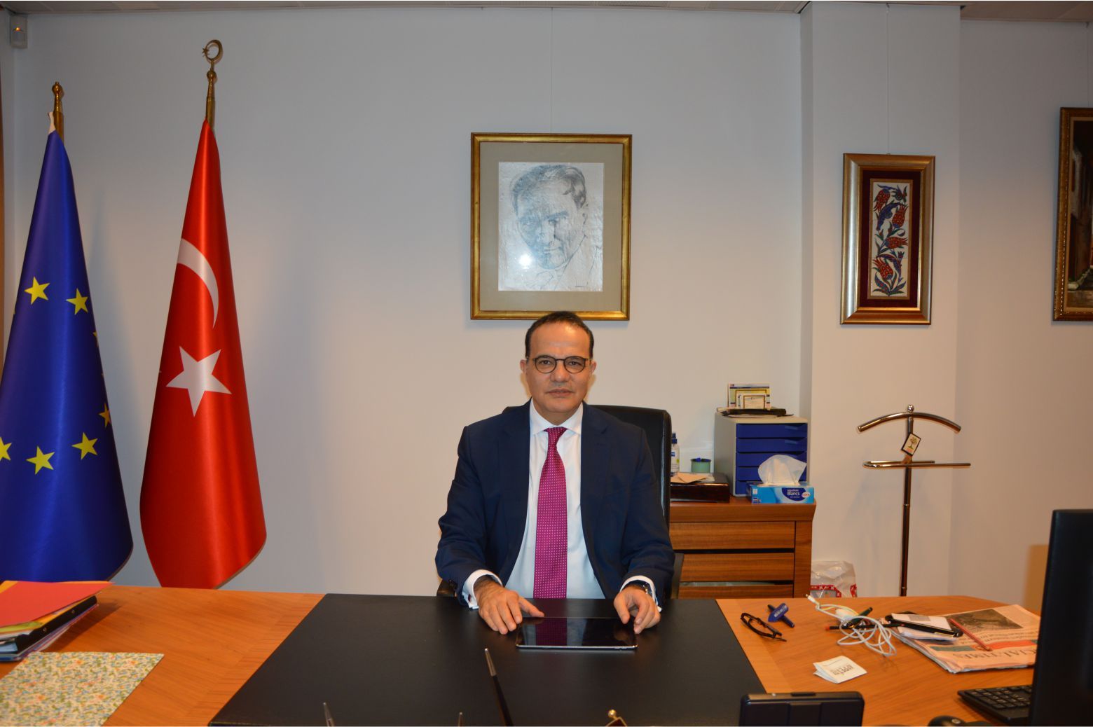 ~~BTMB’NDEN AB NEZDİNDE BÜYÜKELÇİ MEHMET KEMAL BOZAY’A NEZAKET ZİYARETİ