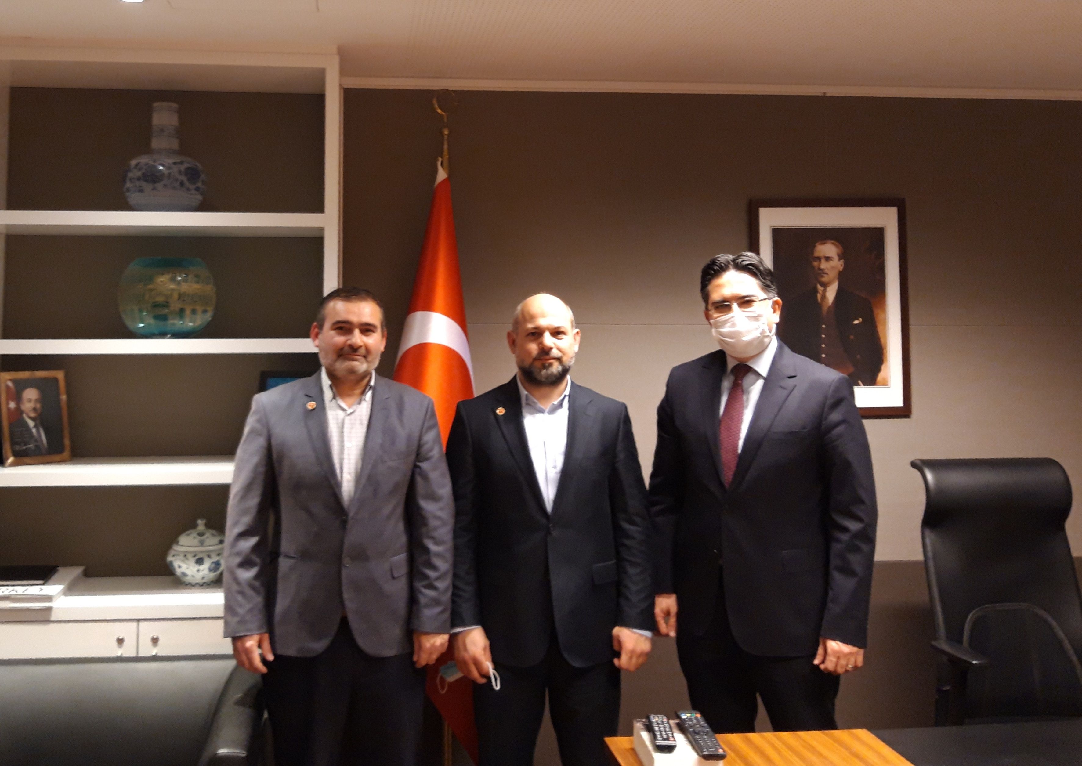 ~SAADET BRÜKSEL YÖNETİM KURULU'NDAN BRÜKSEL BAŞKONSOLOSU UMUT DENİZ'E NEZAKET ZİYARETİ