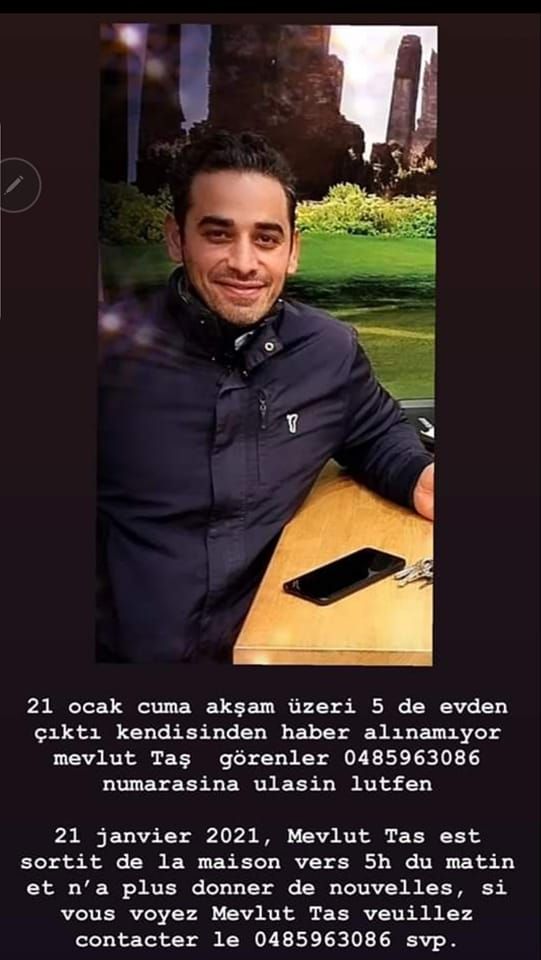 ~MEVLUT TAŞ BİR HAFTADAN BERİDİR BULUNAMIYOR.