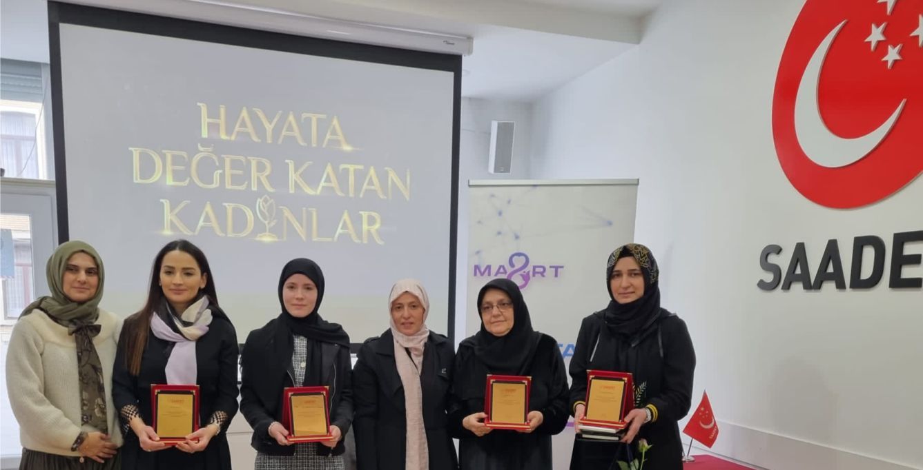 BELÇİKA SAADET'TEN 'HAYATA DEĞER KATAN KADINLARA PLAKET ÖDÜLÜ'