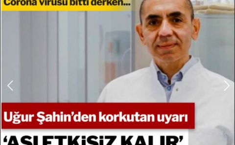Uğur Şahinâ€™den korkutan corona virüsü uyarısı