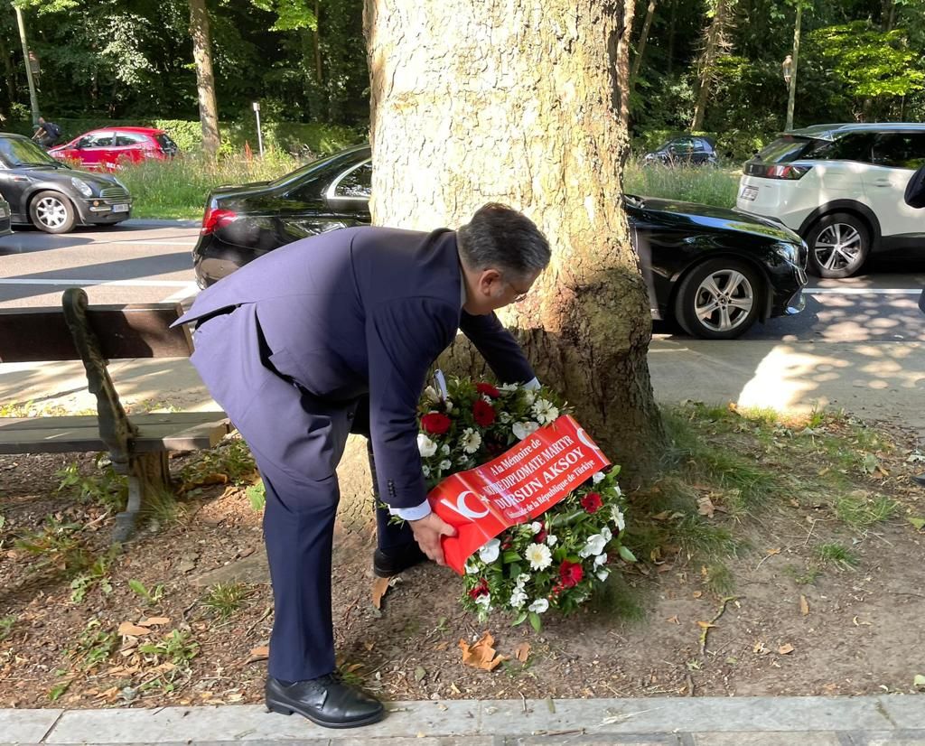Şehit Diplomatımız Dursun Aksoy Şehadetinin 39. yıldönümünde Brüksel'de Anıldı