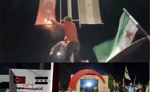 NANKÖR ÖSO'CULAR TÜRK BAYRAĞINI YAKTILAR 