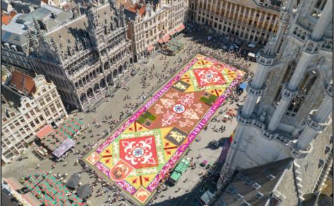 Brüksel'in Çiçek Halısı Grand-Place'de sizi bekliyor