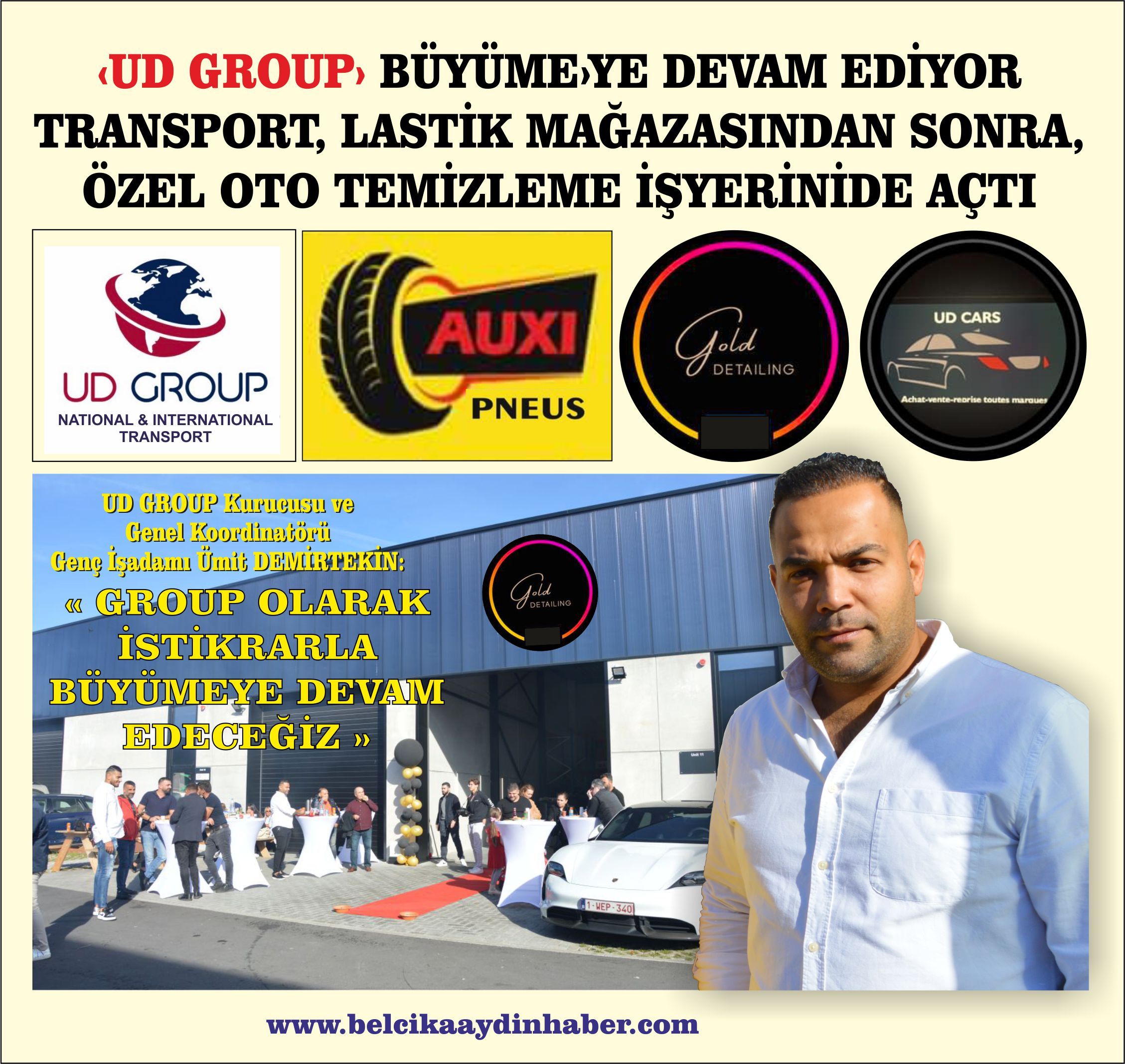 ~~‹UD GROUP› BÜYÜME›YE DEVAM EDİYOR TRANSPORT, LASTİK MAĞAZASINDAN SONRA, ÖZEL OTO TEMİZLEME İŞYERİNİDE AÇTI