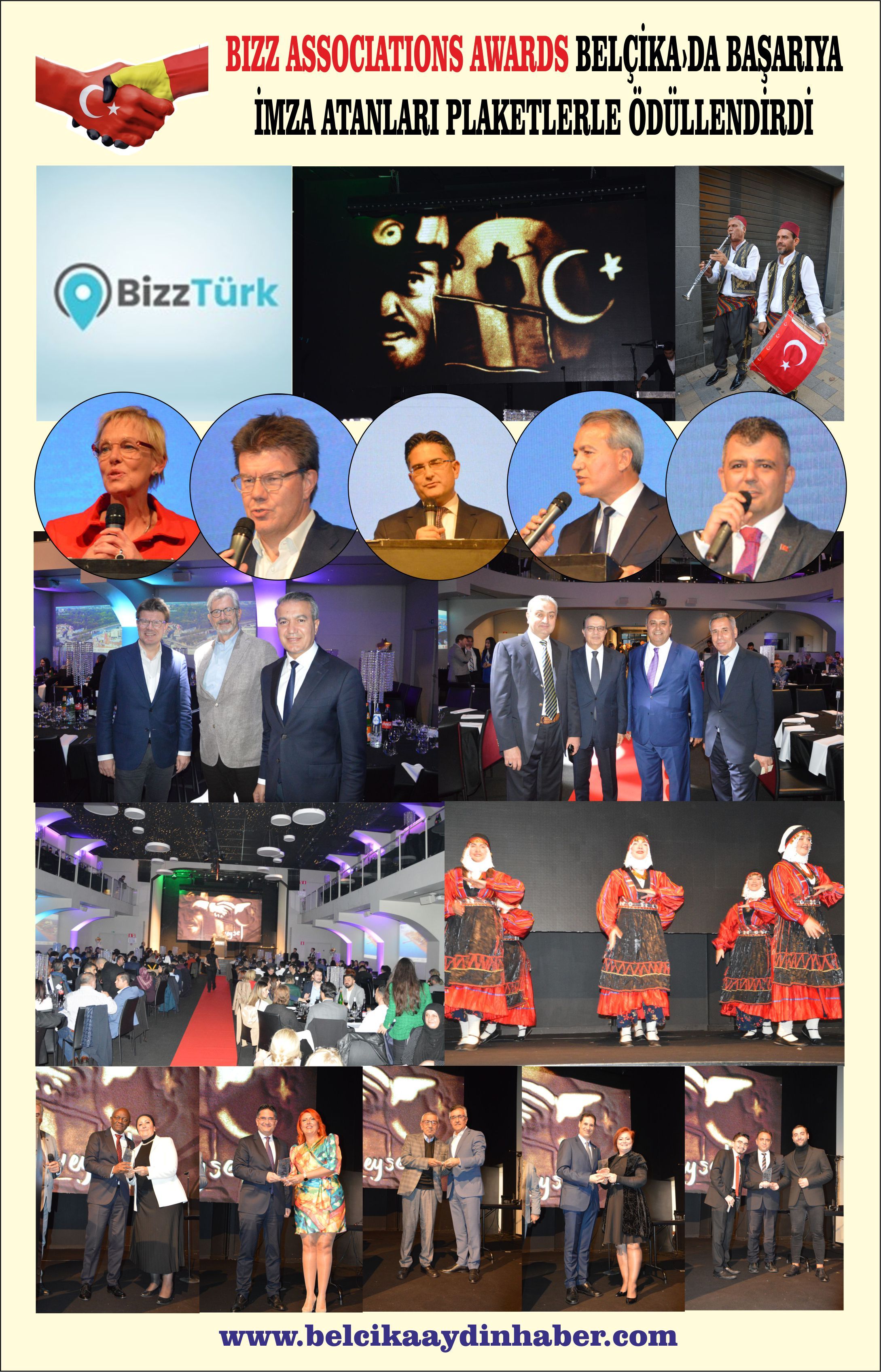 ~~‘BIZZ ASSOCIATIONS AWARDS’ BELÇİKA›DA BAŞARIYA İMZA ATANLARI PLAKETLERLE ÖDÜLLENDİRDİ