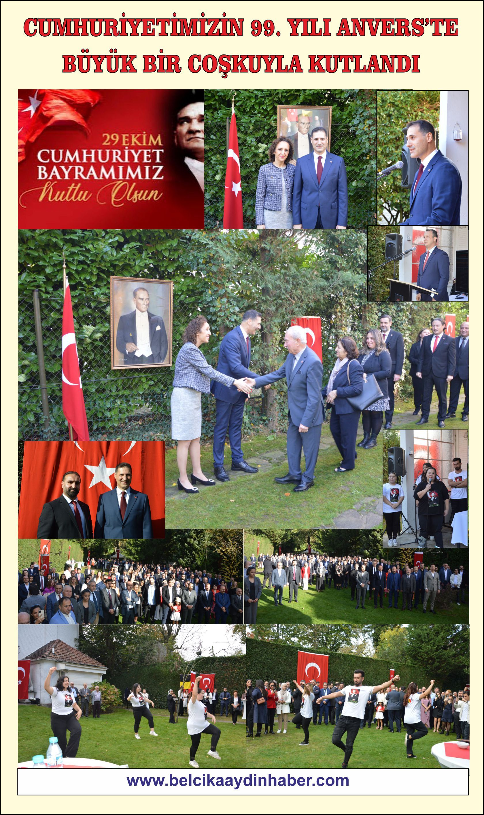 CUMHURİYETİMİZİN 99. YILI ANVERS’TE BÜYÜK BİR COŞKUYLA KUTLANDI