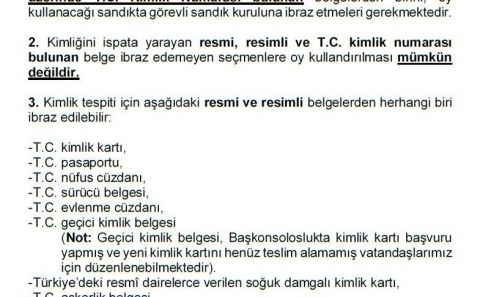 ANVERS BAŞKONSOLOSLUĞUNDAN GÖNDERİLEN SEÇİM DUYURUSU