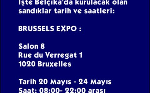 Cumhurbaşkanlığı 2. Tur Seçimleri Belçika'da 20-24 Mayıs'da yapılacak...
