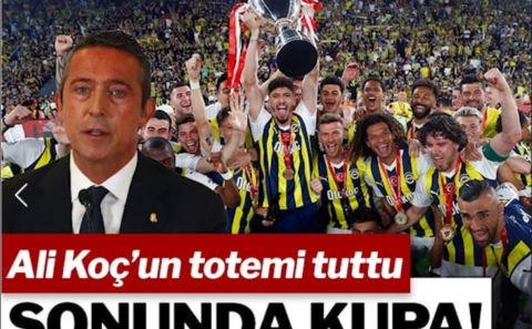 Ali Koçâ€™un totemi tuttu, Fenerbahçe yıllar sonra kupa kazandı