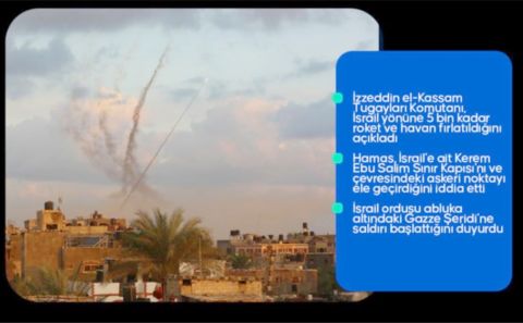 Hamas'ın silahlı kanadı İsrail'e karşı "Aksa Tufanı" operasyonu başlattı